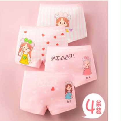 Cute Kitten and Flower Print Cotton Briefs.